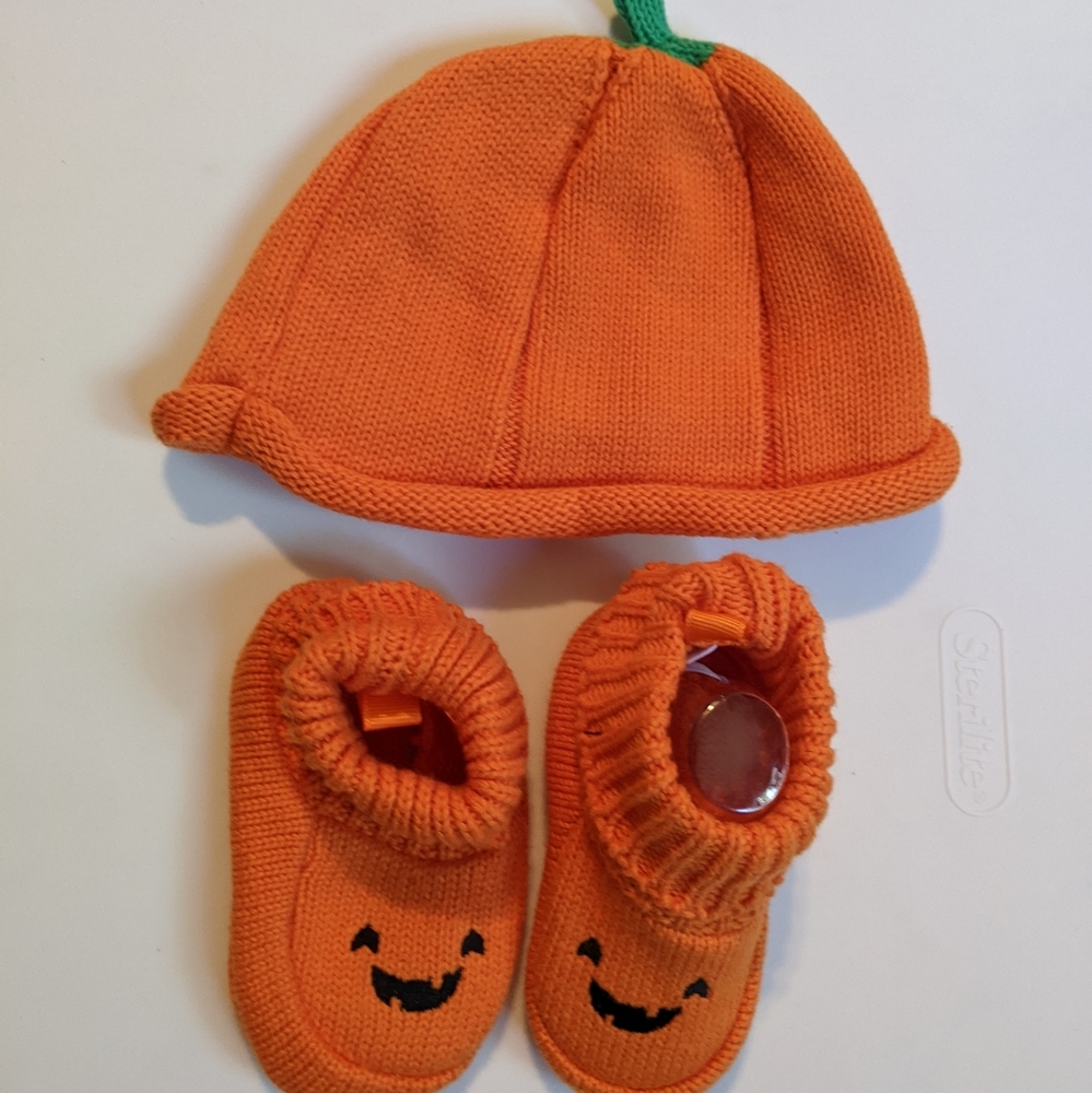 Just One You Pumpkin Hat and Booties